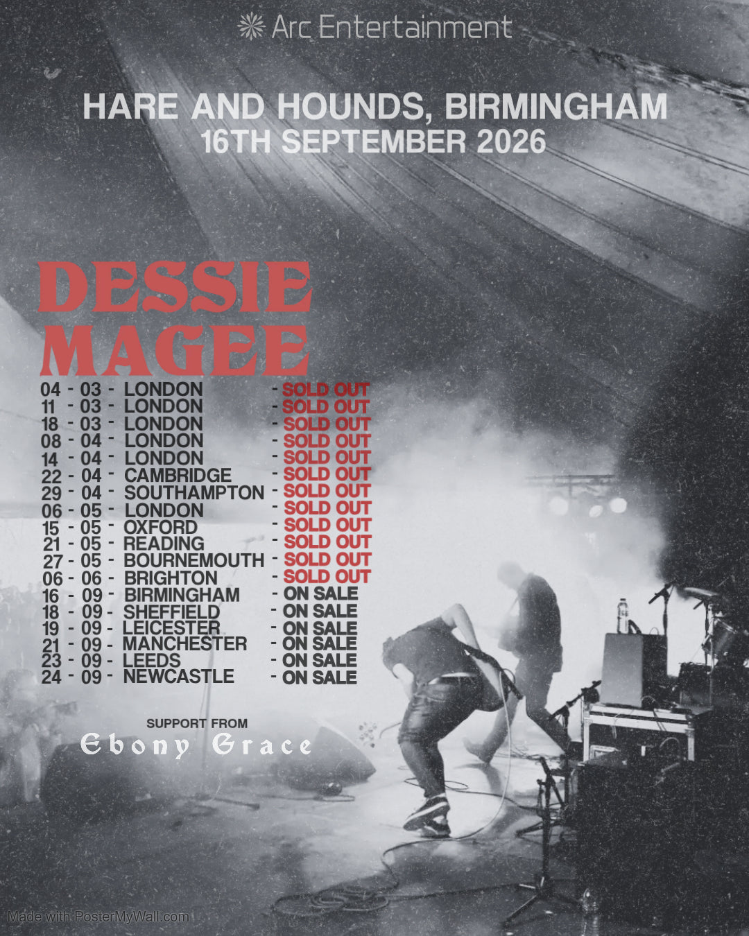 DESSIE MAGEE @ Hare and Hounds, Birmingham - 16th September 2026