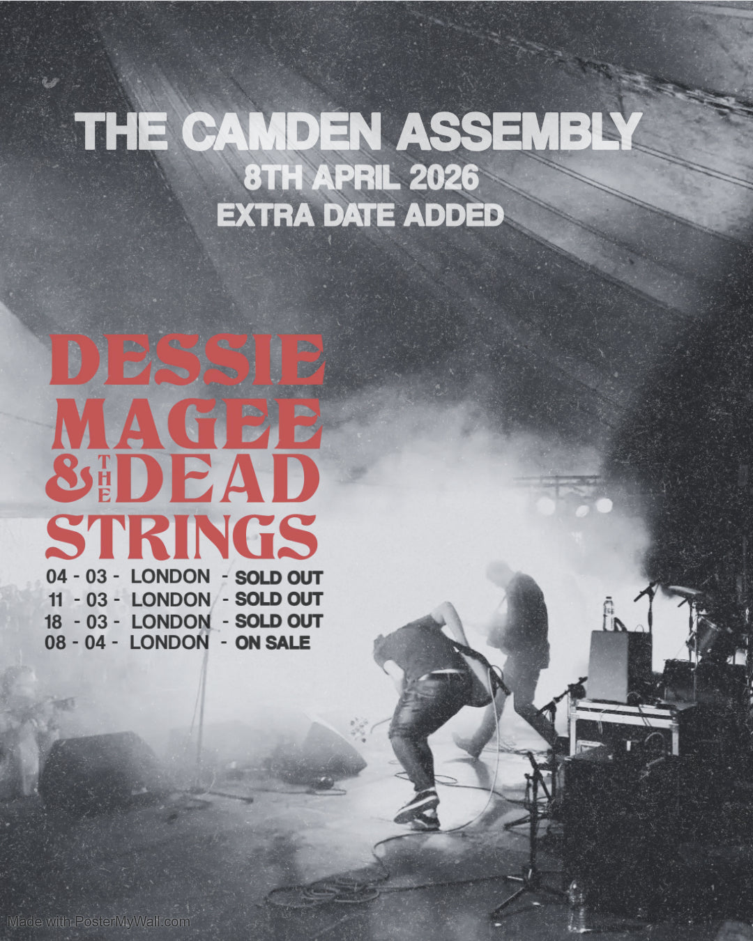 DESSIE MAGEE & THE DEAD STRINGS @ Camden Assembly, London - 8th April 2026 - 4TH DATE ADDED DUE TO DEMAND