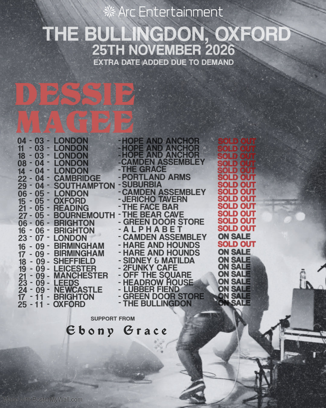 DESSIE MAGEE @ The Bullingdon, Oxford - 25th November 2026 - 2ND DATE ADDED DUE TO DEMAND - DOORS 7:30PM