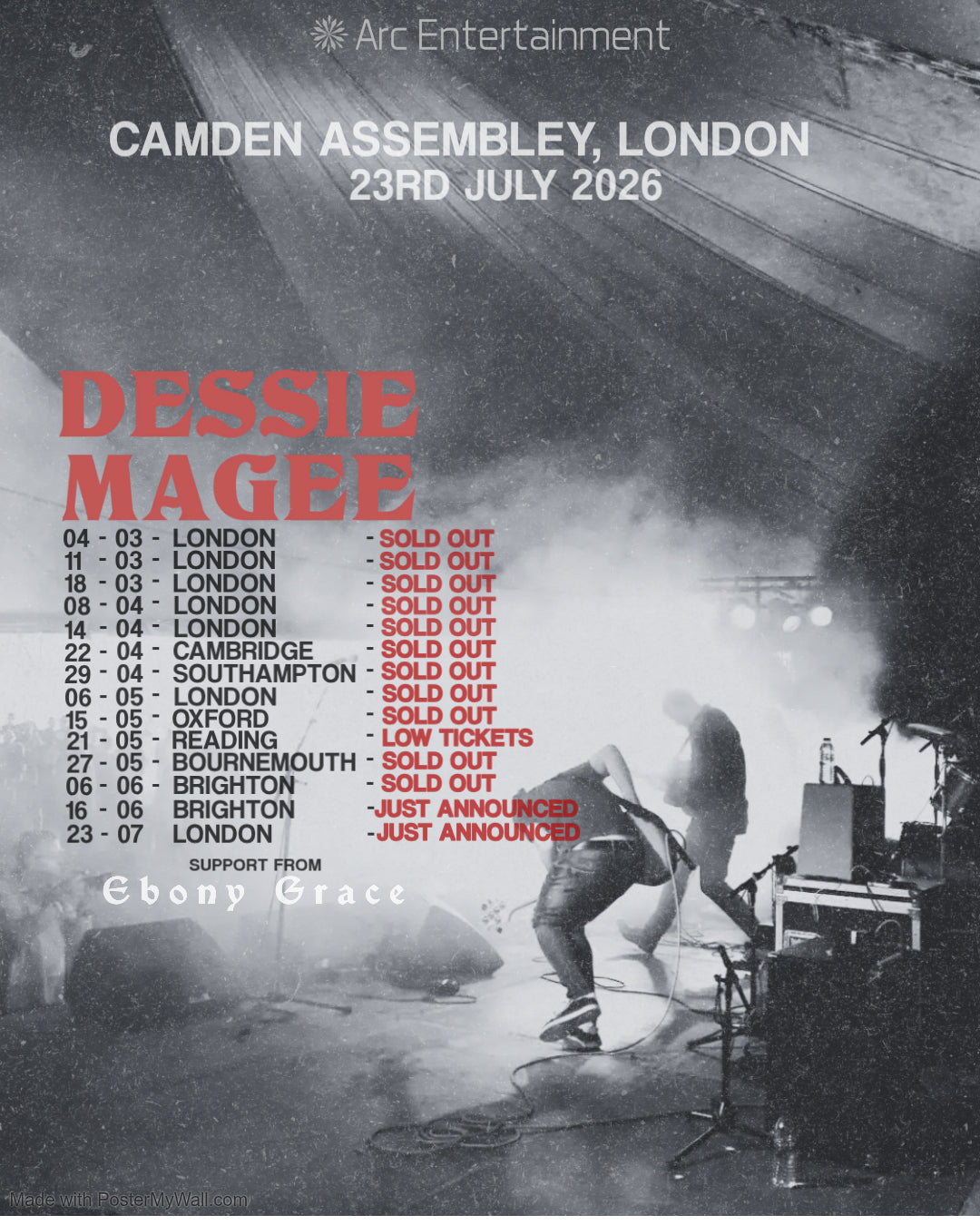 DESSIE MAGEE @ Camden Assembly, London  - 23th July 2026