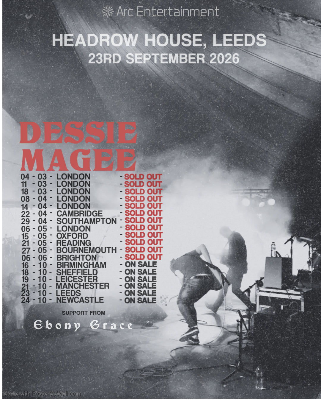 DESSIE MAGEE @ Headrow House, Leeds - 23st September 2026 - DOORS 7:30PM