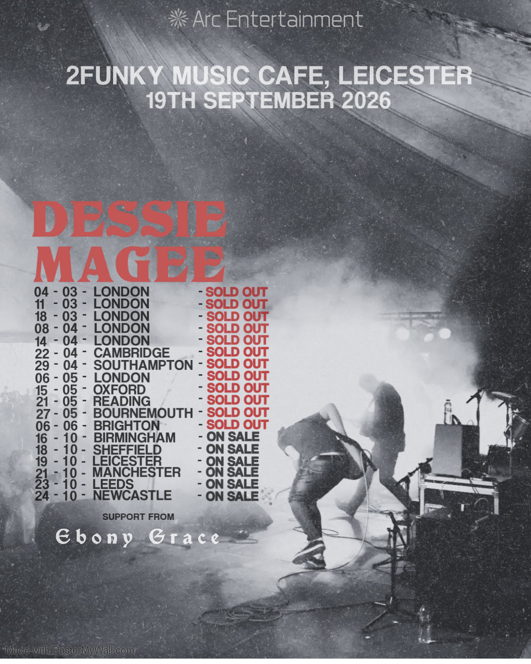 DESSIE MAGEE @ 2funkycafe, Leicester - 19th September 2026 - DOORS 7:30PM