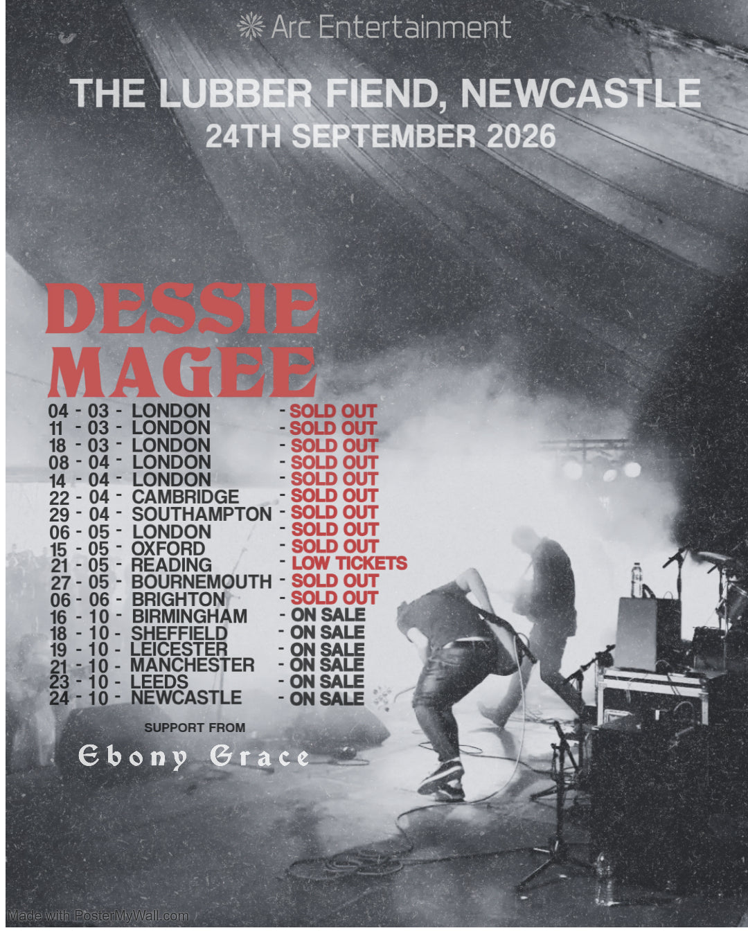 DESSIE MAGEE @ Lubber Feind , Newcastle Upon Tyne - 24th September 2026 - Doors 7:30pm